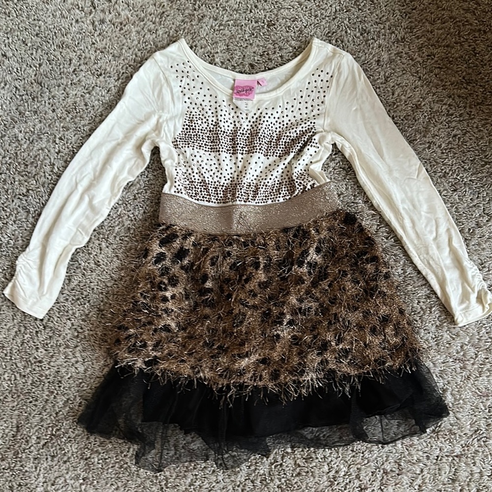 Stylish Kids Casual Dress with Sparkle Accents